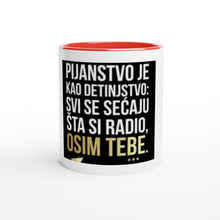 Load image into Gallery viewer, White ceramic coffee mug Drunkenness