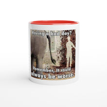 Load image into Gallery viewer, Bel keramičen vršek za kavo Bad day