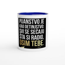 Load image into Gallery viewer, White ceramic coffee mug Drunkenness