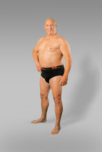 Load image into Gallery viewer, Underwear for bigger figures Slip with opening elastic 3 pieces 20nodi 944 black blue 3XL to 7XL