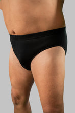 Load image into Gallery viewer, Underwear for bigger figures Slip with opening elastic 20nodi 974 black white 3XL to 7XL