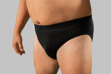 Load image into Gallery viewer, Underwear for bigger figures Slip with opening elastic 20nodi 974 black white 3XL to 7XL