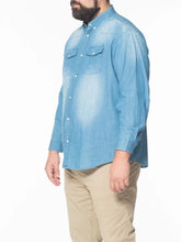 Load image into Gallery viewer, New - denim shirt for bigger figures MAXFORT Nissporto 2XL to 8XL