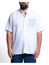 Load image into Gallery viewer, Coming soon - shirt for bigger figures, linen blend MAXFORT PRESTIGIO P26595, several colors, 2XL to 8XL