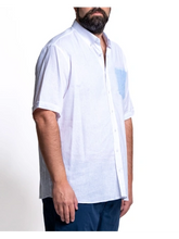 Load image into Gallery viewer, Coming soon - shirt for bigger figures, linen blend MAXFORT PRESTIGIO P26595, several colors, 2XL to 8XL