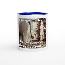 Load image into Gallery viewer, Bel keramičen vršek za kavo Bad day