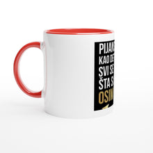 Load image into Gallery viewer, White ceramic coffee mug Drunkenness