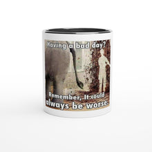 Load image into Gallery viewer, Bel keramičen vršek za kavo Bad day