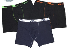 Load image into Gallery viewer, Elastic underwear for stronger figures Boxer three pieces 20nodi 948 black blue 3XL to 7XL
