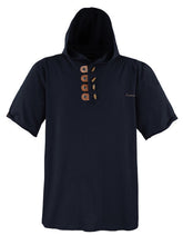 Load image into Gallery viewer, BLACK MEN'S SHORT SLEEVE T-SHIRT with hood LV-121 4XL to 8XL