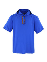 Load image into Gallery viewer, BLACK MEN'S SHORT SLEEVE T-SHIRT LV-121 with hood 4XL to 8XL