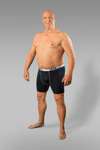 Load image into Gallery viewer, Elastic underwear for stronger figures Boxer three pieces 20nodi 948 black blue 3XL to 7XL
