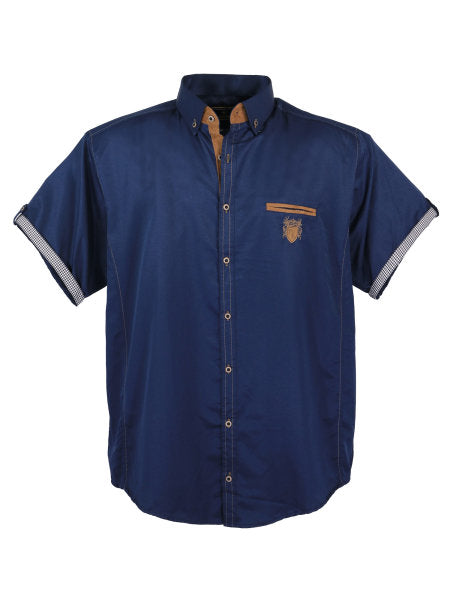 BLUE MEN'S SHORT SLEEVE SHIRT LV-1128 3xl 