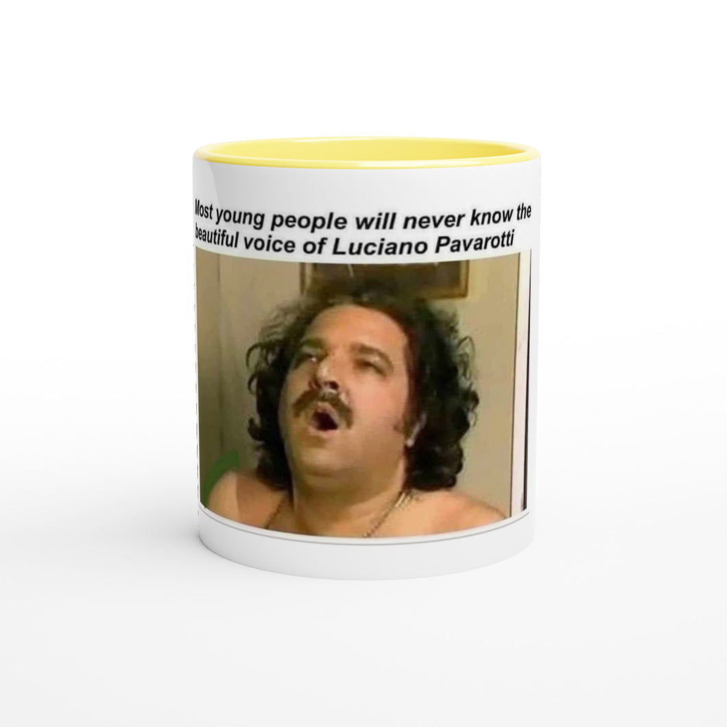 Luciano white ceramic coffee mug