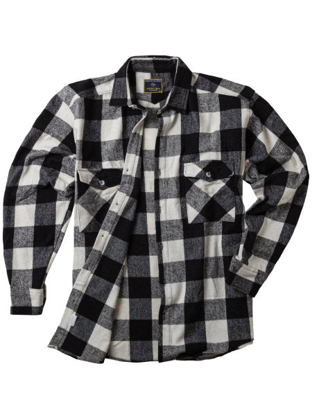 NEW - CHECK FLANNEL SHIRT black white 3XL to 7XL LV 262 - promotional price until 01.10.2023