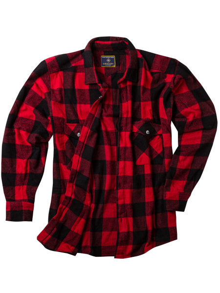 NEW - CHECK FLANNEL SHIRT black red 3XL to 7XL LV 262 - promotional price until 01.10.2023