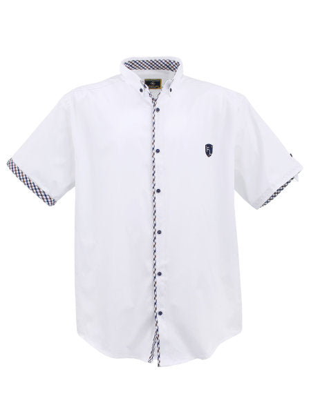 WHITE MEN'S SHORT SLEEVE SHIRT LV-9003A 7xl