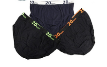 Load image into Gallery viewer, Underwear for bigger figures Slip with opening elastic 3 pieces 20nodi 944 black blue 3XL to 7XL
