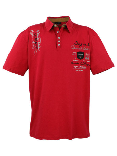 RED SHORT SLEEVE POLO SHIRT LV-610 3xl 8XL 