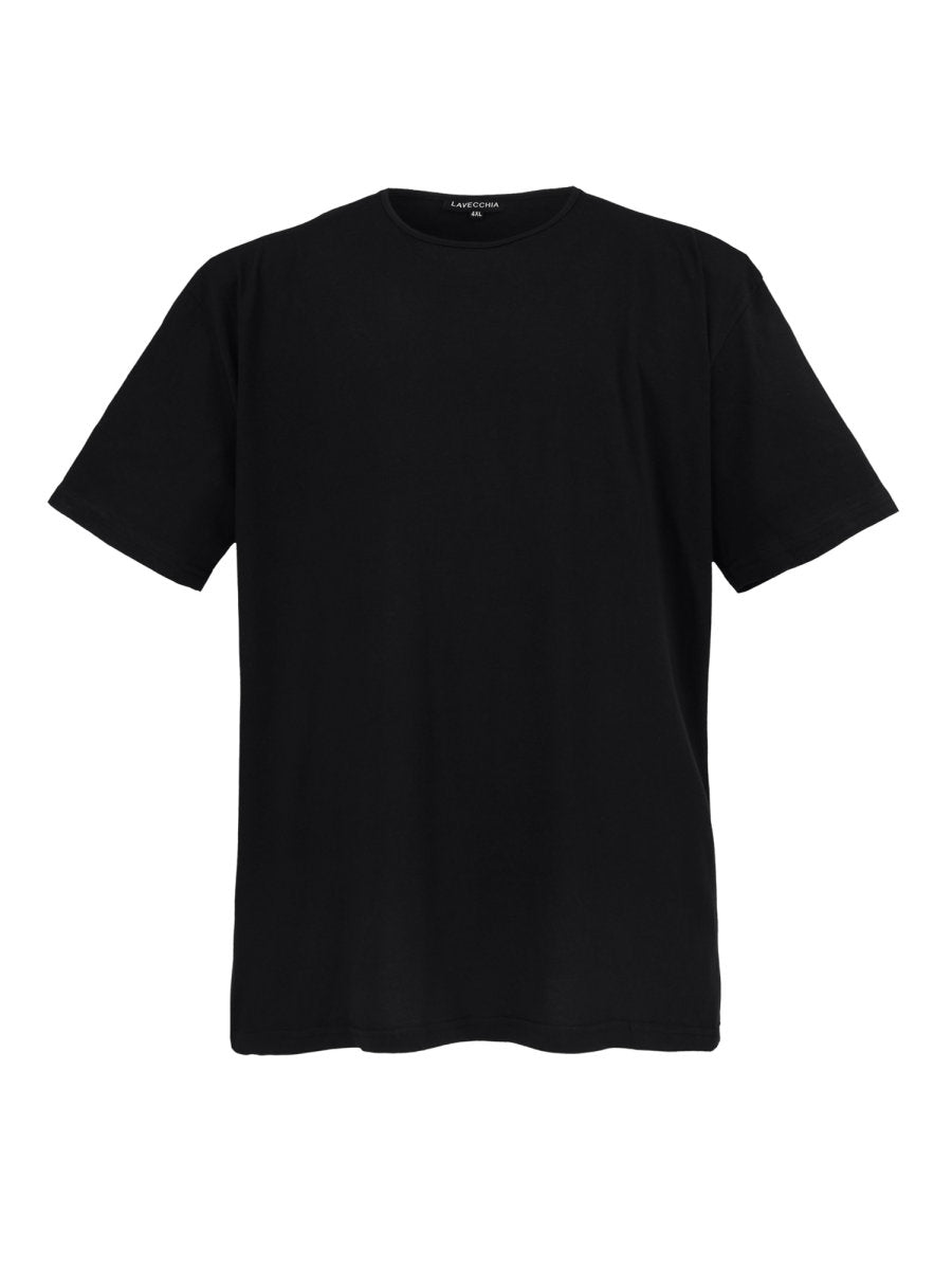 BLACK MEN'S SHORT SLEEVE T-SHIRT LV-121 4XL to 8XL 