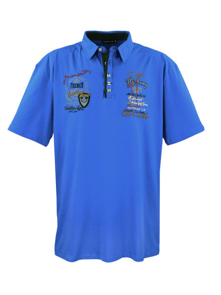 BLUE POLO SHIRT with short sleeves LV-3101 3XL 